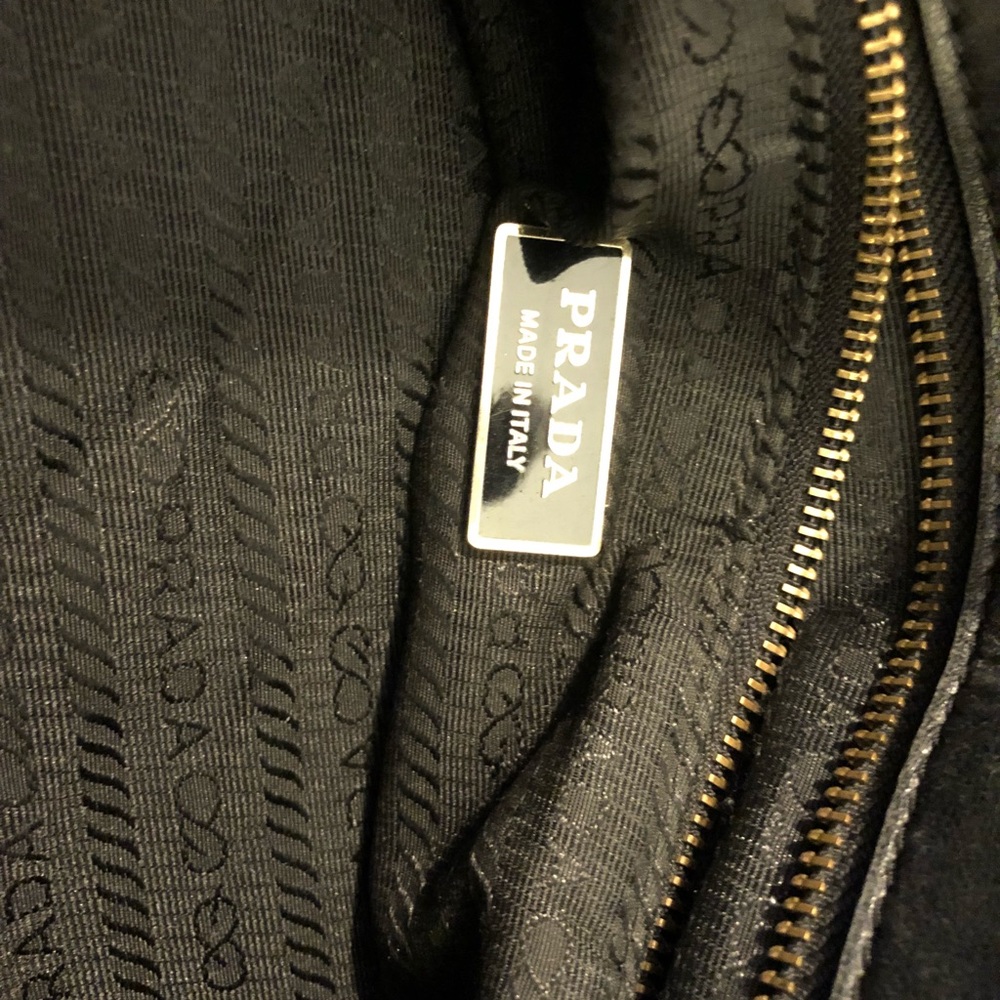 Prada Black Leather Ruched Handbag - Picture 5 of 5